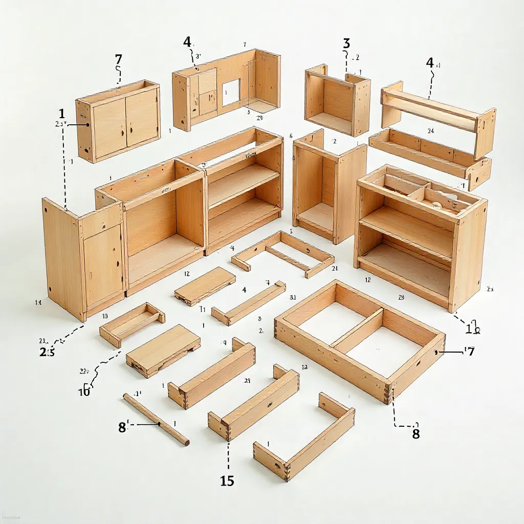 Kitchen cabinet assembly project